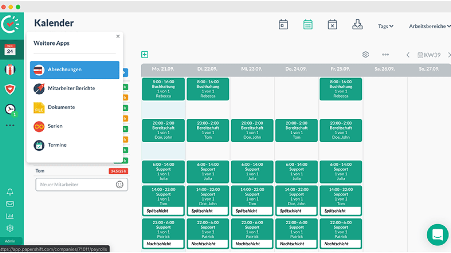 Papershift Schichtplaner Screenshot